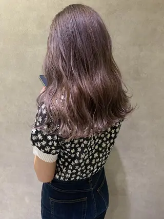 ロング 顔まわり／髪質改 善／白髪ぼかし／中山のヘアスタイル