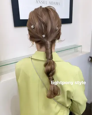 セミロング ヘアアレンジ ヘアメイク new meのヘアスタイル