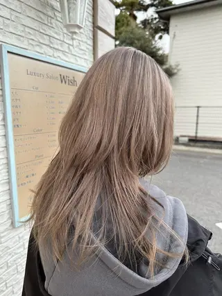 セミロング カラー 🪼高評価🪼 💎柴崎の藤咲💎のヘアスタイル