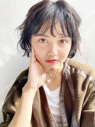 ショート カラー パーマ ヘアアレンジ ITbyALBUM 浦和店のヘアスタイル