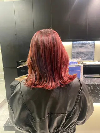 ミディアム カラー 🎨透明感カラー/ ハイライト/近藤怜那のヘアスタイル