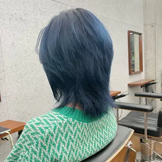 ミディアム カラー メンズ ✂︎ウルフ・ショート ✂︎MIKUNIのヘアスタイル