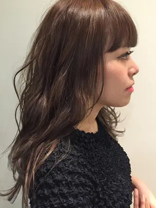 ミディアム セミロング ロング カラー Teramura Kaoriのヘアスタイル