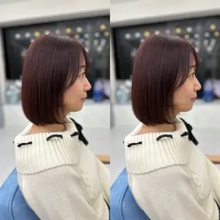 ミディアム カラー 髪質改善🩵縮毛矯正 代々木/木下のヘアスタイル