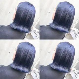 ミディアム カラー ヘアアレンジ TAKUMAブリーチ /切りっぱなし🪽のヘアスタイル