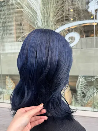 ミディアム カラー 堀江美容室 千晶のヘアスタイル