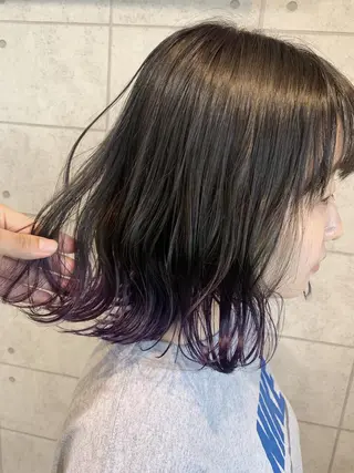 ミディアム カラー ヘアアレンジ 🌿‬ ܸAir 透明感🌱西村知佳のヘアスタイル