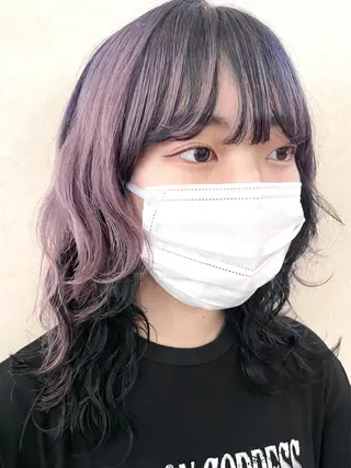 ミディアム カラー パーマ ヘアアレンジ メンズ 🦋高瀬寛菜🦋 韓国/ブリーチのヘアスタイル