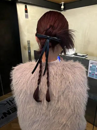 ロング カラー ヘアアレンジ QUEEN’S GARDEN by K-two 銀座所属・レイヤーカット/ 重松穂美のヘアスタイル