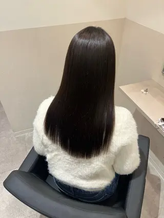 ロング 堤　葵生/透明感カラ ー/髪質改善縮毛矯正のヘアスタイル