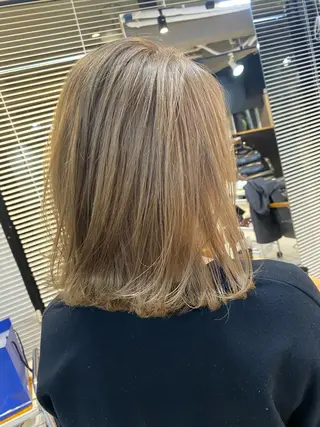 ミディアム カラー ヘアアレンジ メンズ キッズ ネイル マツエク・マツパ 透明感カラー🤎 ゆりのヘアスタイル