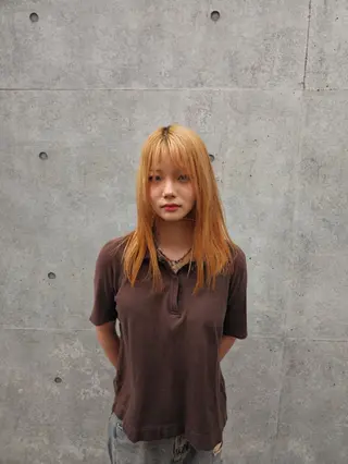 セミロング OMA　 カタギシのヘアスタイル