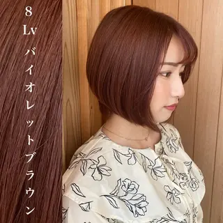 ミディアム カラー wakana / くびれカットのヘアスタイル