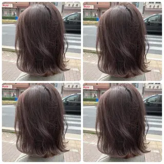 ミディアム カラー 京都大人女性ショート 徒歩1分/秋山のヘアスタイル