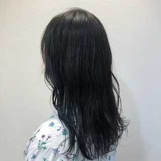 ロング カラー ヘアアレンジ 🩰オリーブ/ ベージュ松本咲花🩰のヘアスタイル