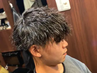 ミディアム パーマ メンズ 浅見 天翔のヘアスタイル