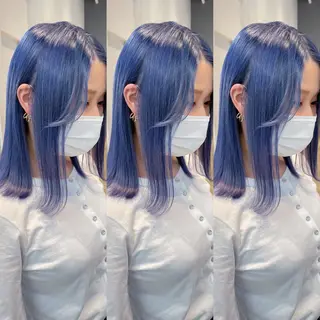 ミディアム カラー 💜ハイトーン💛 マジカルかいちゃんのヘアスタイル