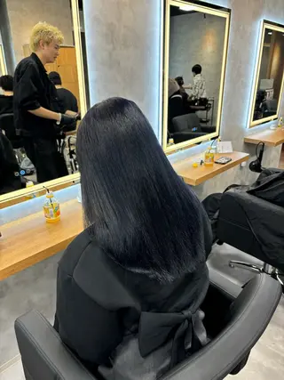 ロング カラー パーマ ヘアアレンジ 透明感ブリーチカラー 🌈TOMOHIROのヘアスタイル