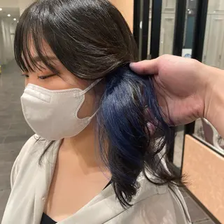 セミロング カラー 梅田美容室/ ウルフカットのヘアスタイル