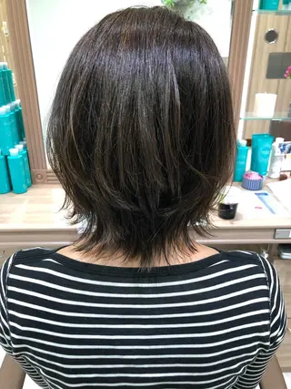 ミディアム 大人女性のショート ・ボブ✂︎沼尻典祥のヘアスタイル