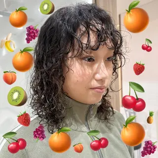 ミディアム パーマ ブリーチパーマ 🎀Rumiのヘアスタイル