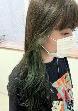 セミロング カラー 🦋うる艶透明感ヘア 今井達也のヘアスタイル