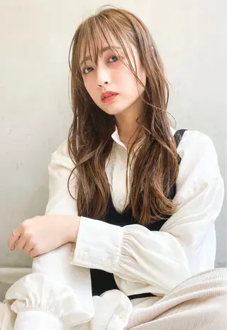 ロング カラー ヘアアレンジ 山崎 澪 レイヤーカット/大宮のヘアスタイル