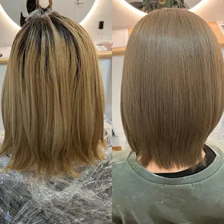 ミディアム カラー ヘアアレンジ キッズ 横浜関内髪質改善 re:Magoのヘアスタイル