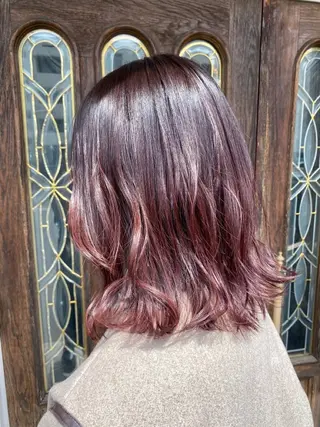 ミディアム カラー 山西 真琴のヘアスタイル
