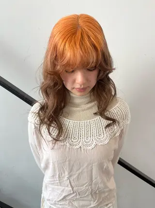 ミディアム カラー aya/ブリーチ/ ボブ/ショートのヘアスタイル