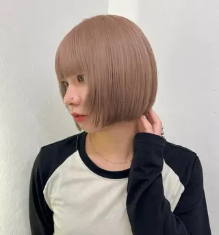 ショート カラー 🥑🫧田實 紗和 ボブ/暖色カラー🩰のヘアスタイル