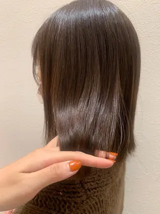 ミディアム カラー hub hair レイヤー/透明感のヘアスタイル