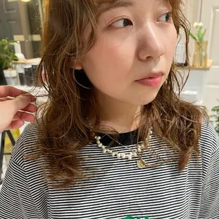 ロング パーマ * 透明感カラー c h i h o *のヘアスタイル