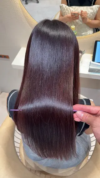 セミロング カラー 縮毛矯正✨🫧 レイヤー川村利幸のヘアスタイル