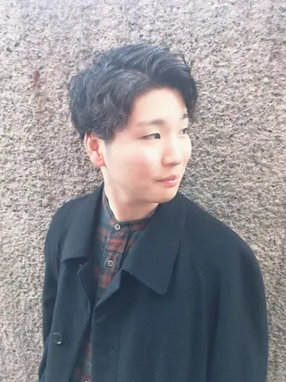 ショート カラー パーマ ヘアアレンジ メンズ ちこ .のヘアスタイル