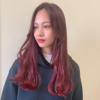 ロング カラー パーマ ヘアアレンジ メンズ キッズ ネイル マツエク・マツパ オリーブカラー 特化　　kaiのヘアスタイル