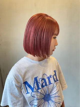 ショート カラー ボブ/透明感カラー 長岡/三浦めい🌟のヘアスタイル