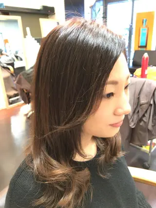 セミロング ロング 前之園 ひかるのヘアスタイル