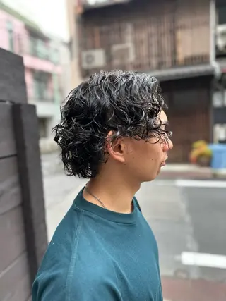ミディアム パーマ メンズ パーマPrivate SalonNoa名駅のヘアスタイル