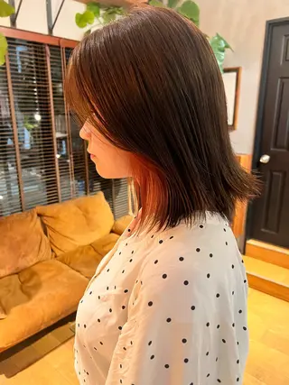 カラー 似合わせカット✂︎ 艶カラー・*:湊七海のヘアスタイル