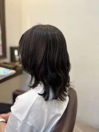 セミロング カラー パーマ ルービック 梅田茶屋町店のヘアスタイル