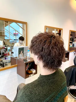 ショート パーマ メンズ パーマ/フェード🔥 佐々木波人のヘアスタイル