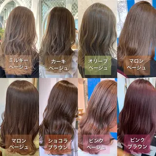 ミディアム ブリーチなし/暖色/ 透明感/ririkaのヘアスタイル