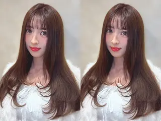 ロング 上品♡韓国レイヤー ‎🤍のの‎🤍のヘアスタイル