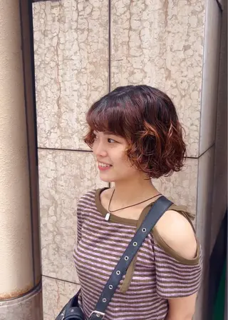 ショート パーマ 山口 陸のヘアスタイル