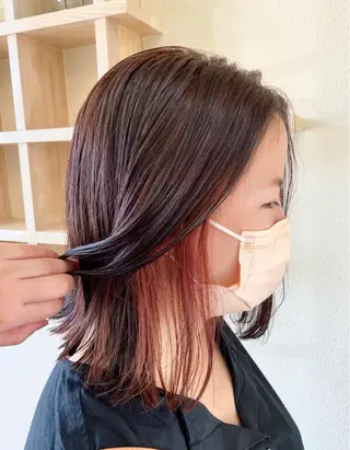 セミロング カラー 中川 茜里のヘアスタイル