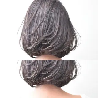 ミディアム カラー パーマ ヘアアレンジ 【公式】amble luxe池袋東口🩷のヘアスタイル