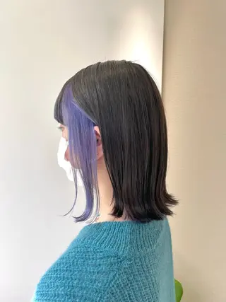 ミディアム カラー 佐々木 美帆のヘアスタイル