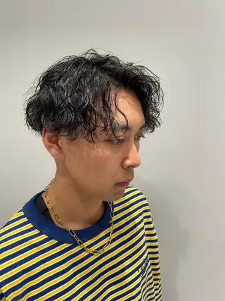 パーマ メンズ 無料ショートモデル 募集中❗️秋山ひらいのヘアスタイル