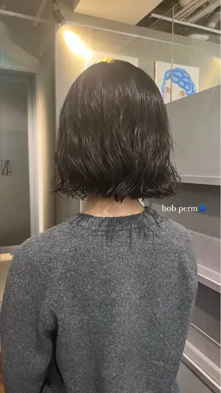 パーマ レイヤー／ボブ KAHOのヘアスタイル